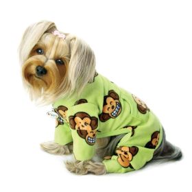 Silly Monkey Fleece Turtleneck Pajamas - Lime - XL