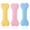 2pcs New dog grinding teeth biting toys Creamy scented with prickly flat bones Large and small dog teeth grinding toys; dog's gifts